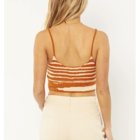 NEW WITH TAGS Amuse Society Cropped Knit Tank Med - Picture 2 of 3